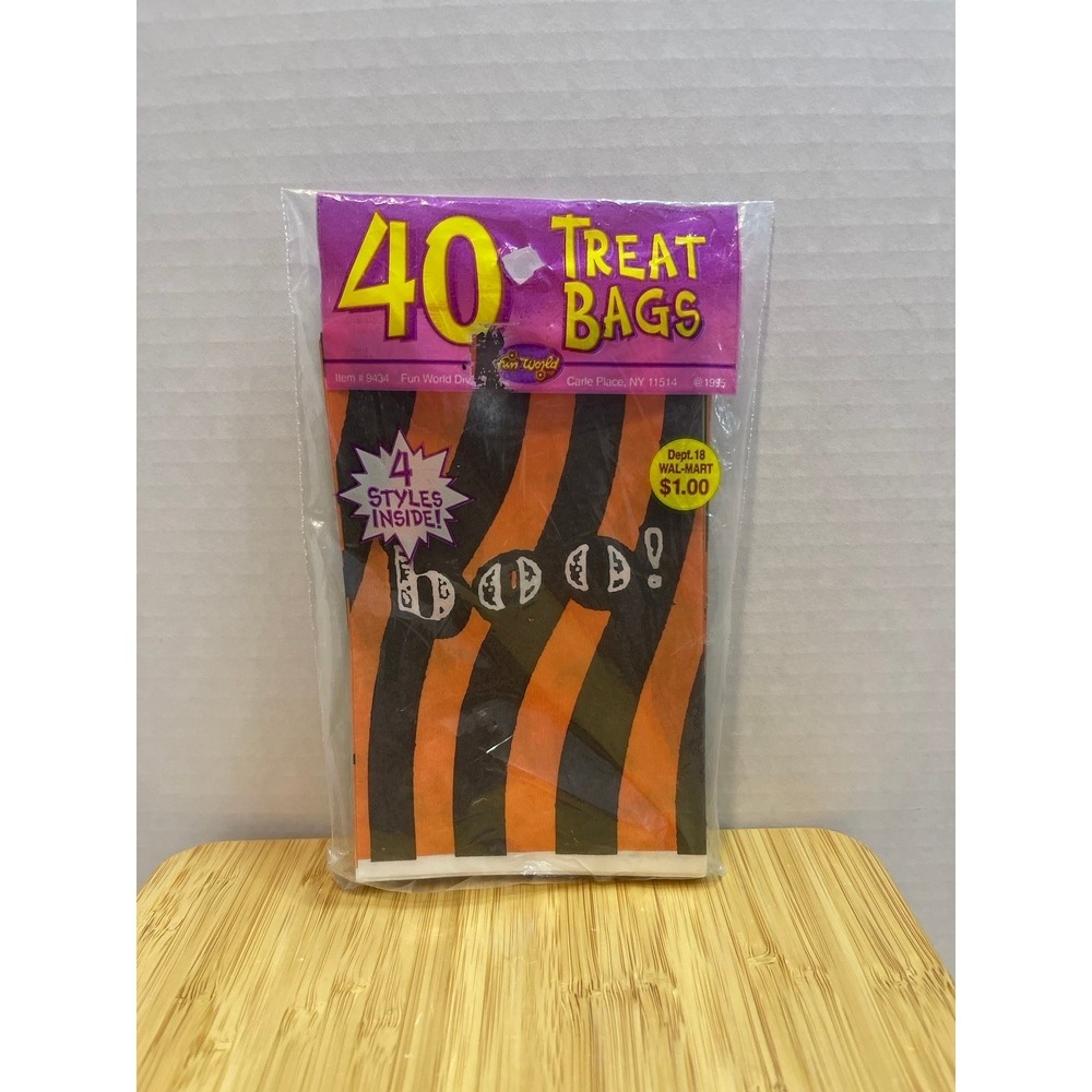 Vintage Halloween Treat Bags‎ Fun World 40 bags